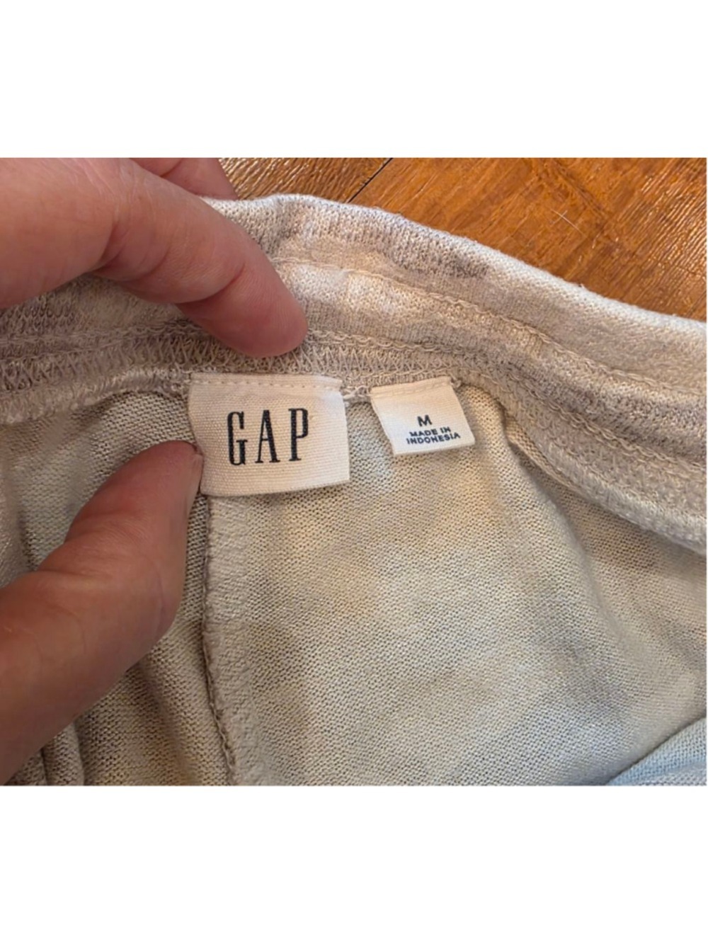Women's GAP White Gray Camo Joggers M - Picture 5 of 5